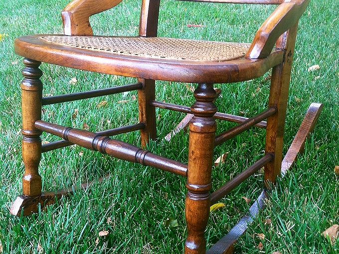 s 10 furniture makeovers we re so glad weren t painted, This caramel colored curvy rocker