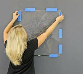 how to stencil a spooky skull damask wall