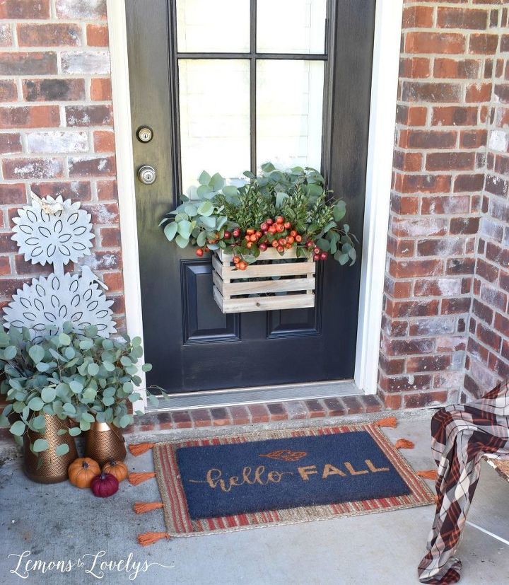 plantador de outono para a porta da frente