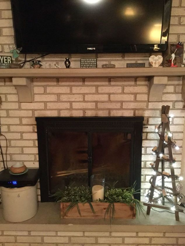 How To Refinish White Brick Fireplace Hometalk How To Refinish White Brick Fireplace