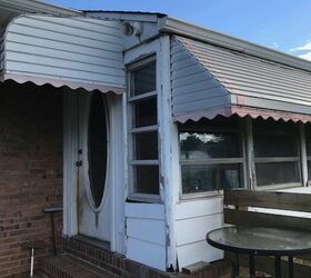 how do i remove old metal awnings from exterior