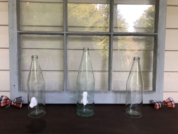 reciclaje de botellas de vidrio en la decoracion de halloween parte 2