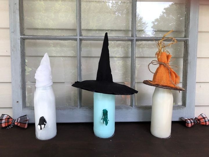reciclagem de garrafas de vidro na decorao de halloween parte 2