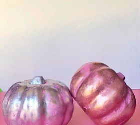 pink metallic pumpkins