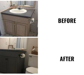 weekend rental bathroom makeover using superior paint co chalk paint