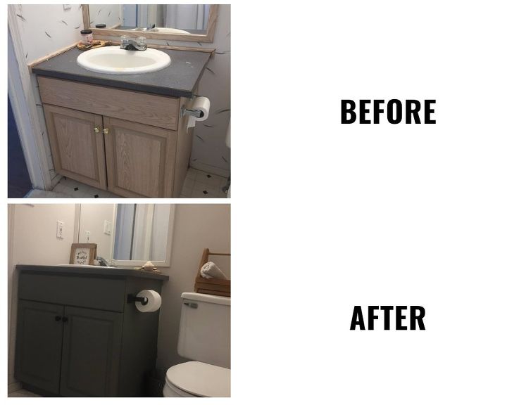 weekend rental bathroom makeover using superior paint co chalk paint