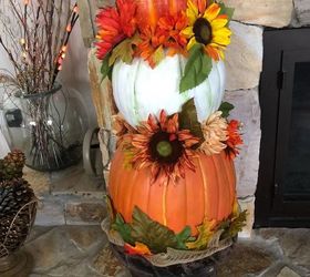 Recycled Pumpkins Topiary