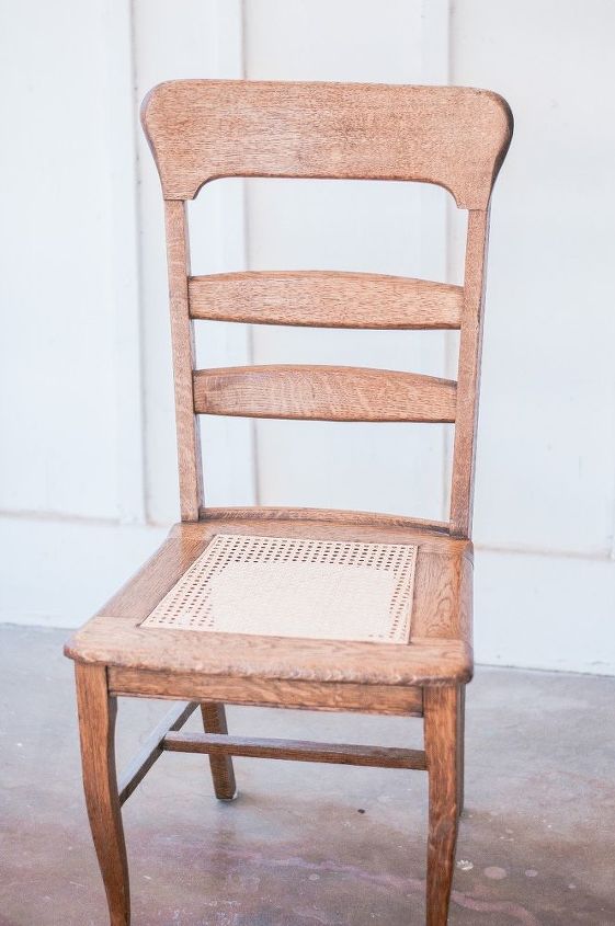 reforma fcil de cadeira de jantar de madeira e cana