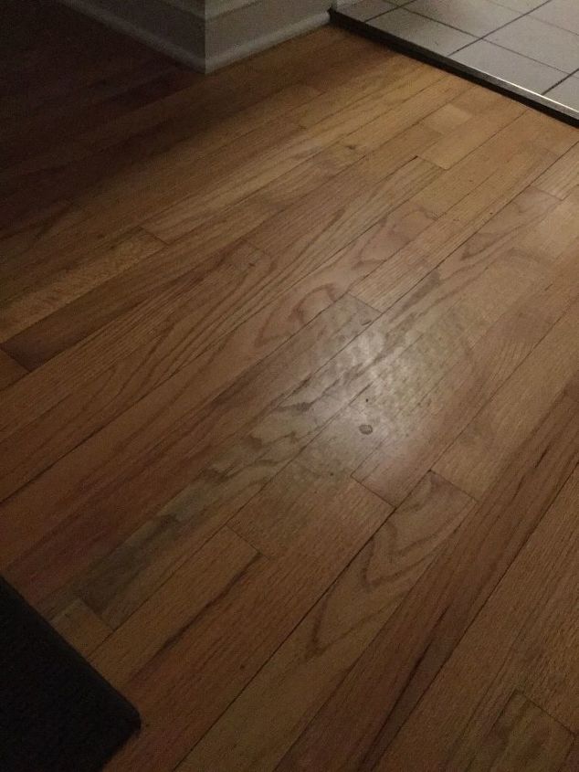 q how can i remove marks on my wood floor