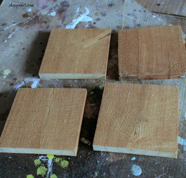 posavasos de calabaza de madera de desecho