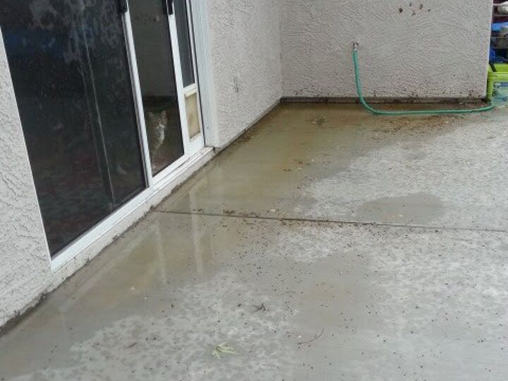 q how do i fix a low area of a concrete slab