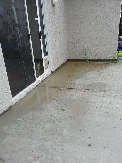 q how do i fix a low area of a concrete slab