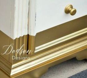 how to paint amazing gold dipped furniture for the win