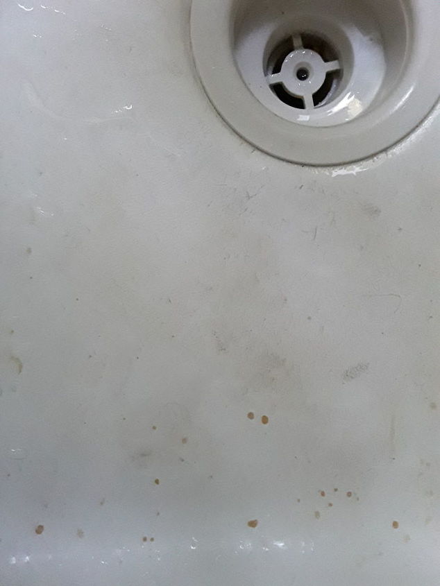 q help how do i restore my stained non cast iron sink