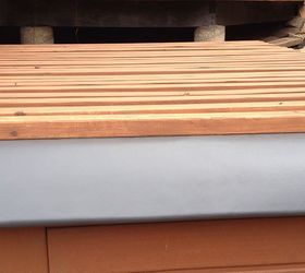 diy rollable cedar hot tub spa cover, Hem edge for securing
