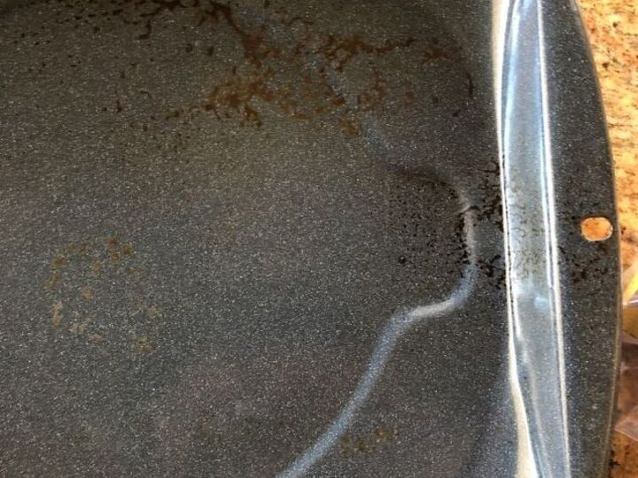 q how do i remove baked on spills from grill pan