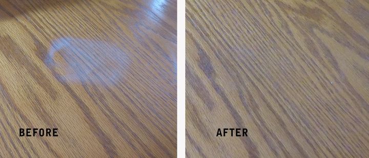 how to remove a water stain from your wood furniture in 5 minutes