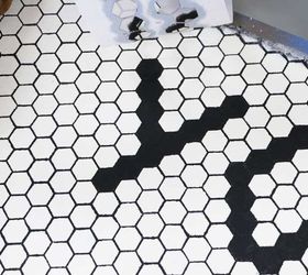 how to stencil a personalized tile floor