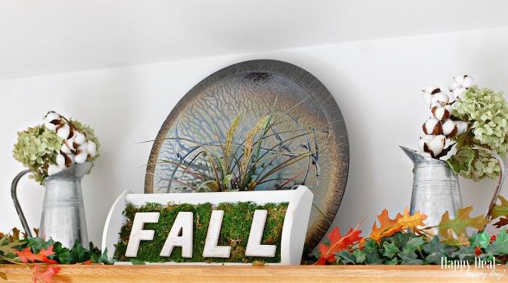 thrift store makeover porta cd transformado em decorao de outono