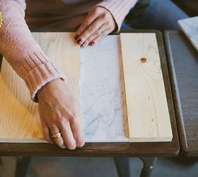 diy marble and wood cutting board