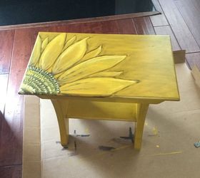 pottery barn bench makeover sunflower