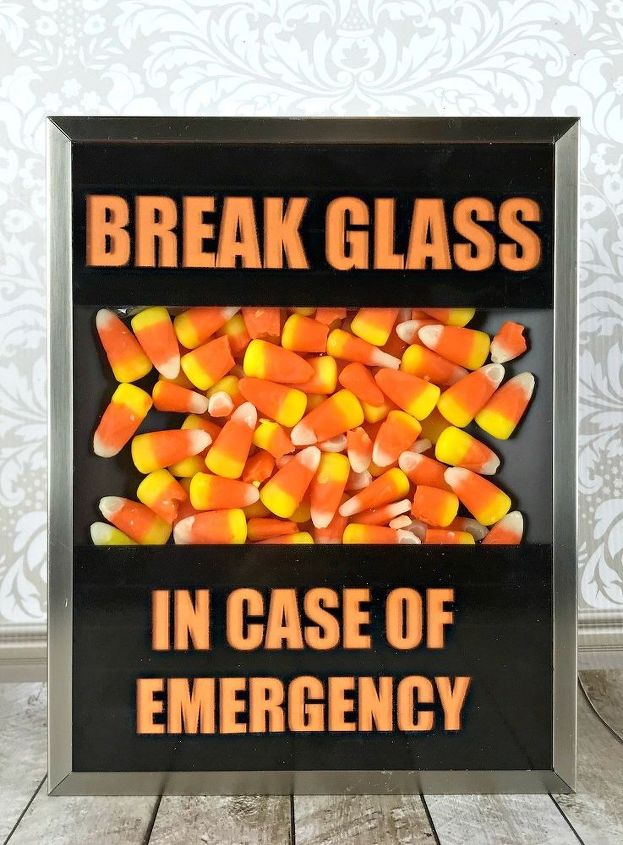 break glass in case of emergency candy decor project