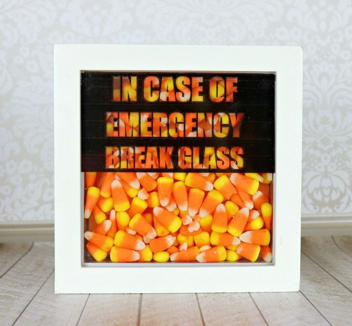 break glass in case of emergency candy decor project