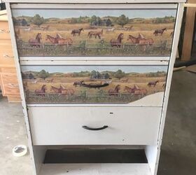 discarded dresser to kids entertainment stand with storage