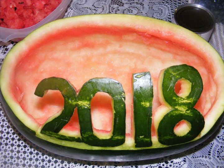 fresh watermelon centerpiece