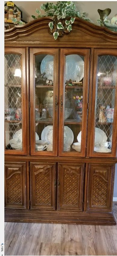 how can i refinish this china cabinet