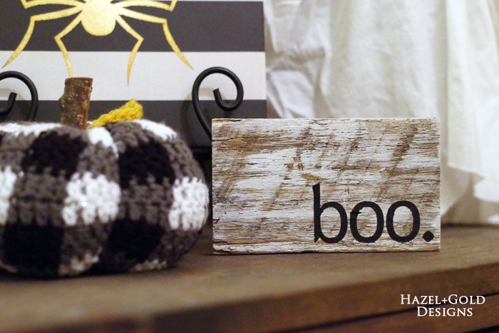 halloween reclaimed wood boo sign