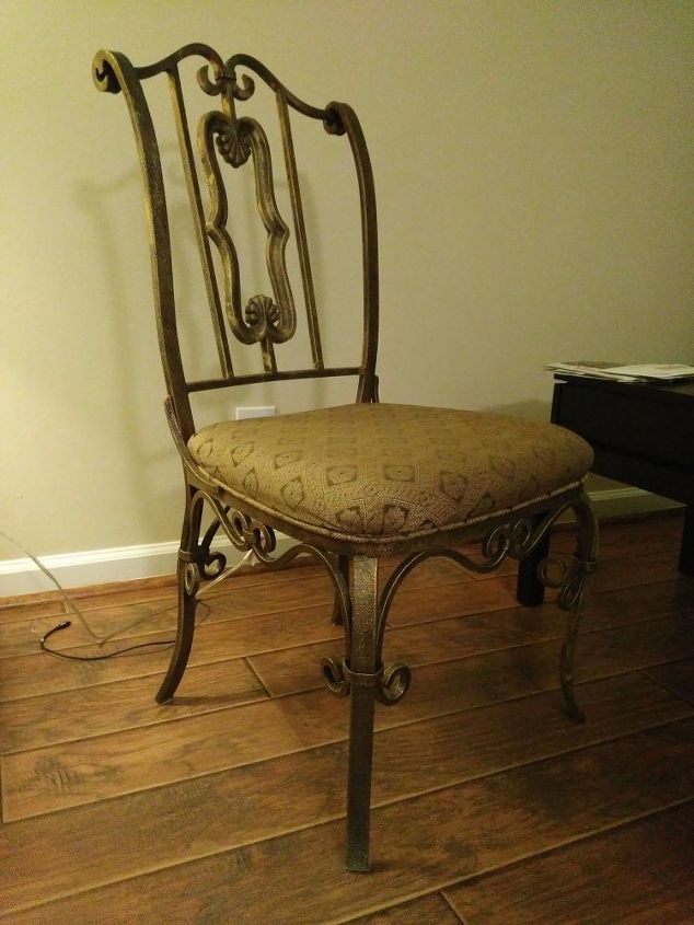 how to update wrought iron chairs