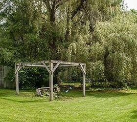 pergola seating for cookouts campfires