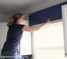 adding color to a kitchen with a diy window valence or cornice
