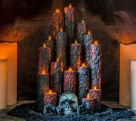 s 17 halloween decorations that ll make your neighbors giggle, Blood candles that ll make your guests scream