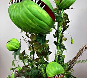 s 17 halloween decorations that ll make your neighbors giggle, Make a man eating plant for Halloween