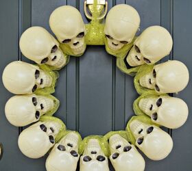 s 17 halloween decorations that ll make your neighbors giggle, The perfect front door Halloween wreath