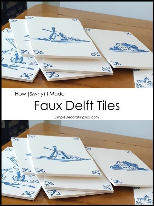 how i made faux delft tiles