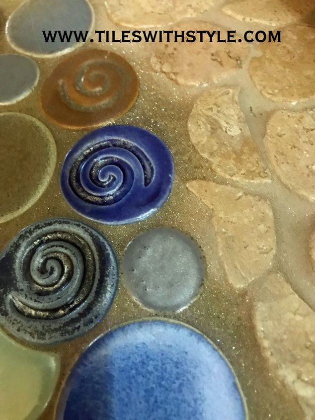 bathroom mosaic handmade tile oasis, Mapei Flexcolor 3