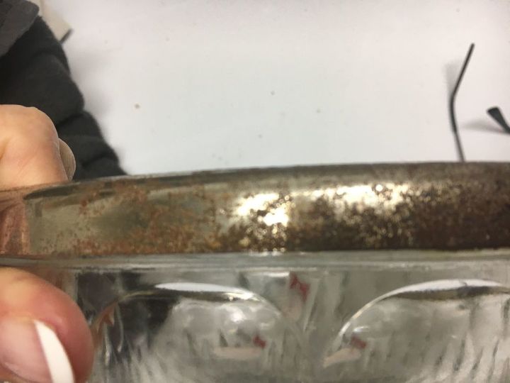 how to remove rust on a silver plated rim on a cut glass bowl