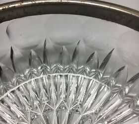how to remove rust on a silver plated rim on a cut glass bowl