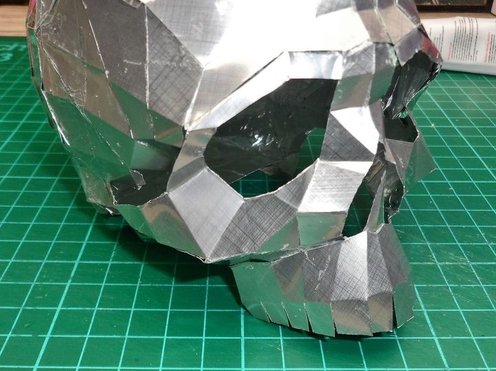 creepy aluminium skull