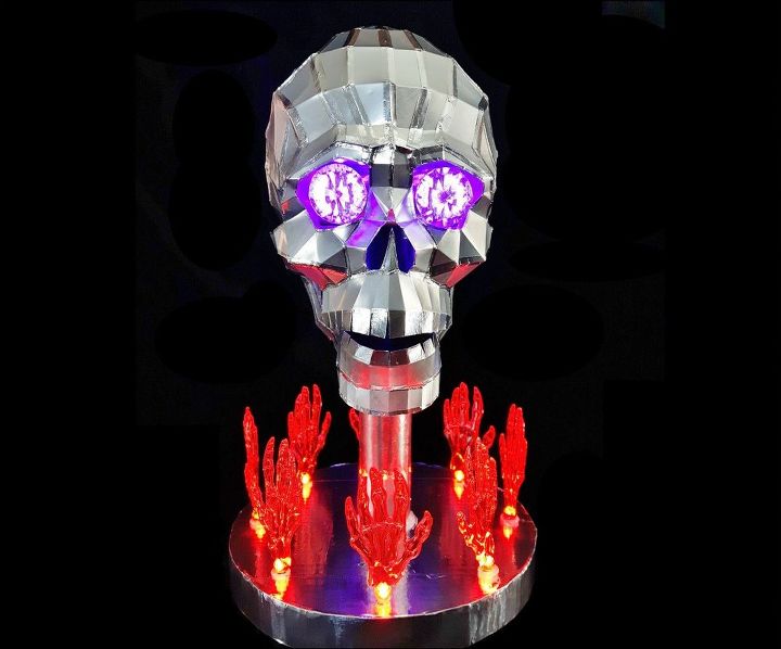 creepy aluminium skull