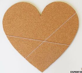 diy love heart cork board