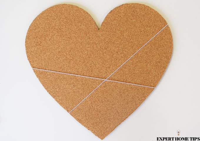 diy love heart cork board