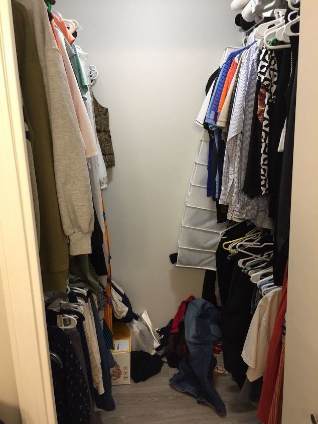 small closet organization ideas with curtain rods
