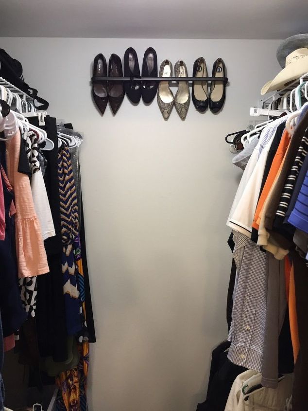 small closet organization ideas with curtain rods