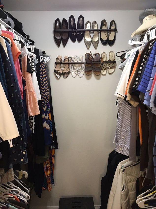 small closet organization ideas with curtain rods