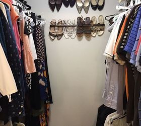 small closet organization ideas with curtain rods