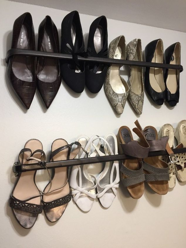 small closet organization ideas with curtain rods